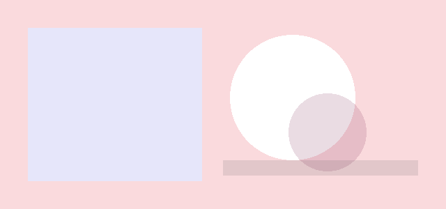 デモの図（色の面と図形）